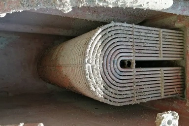 تصویر قبل از رسوب زدایی کولینگ باکس کشتی