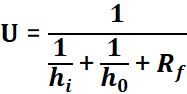 مقدار ضریب کلی انتقال حرارت