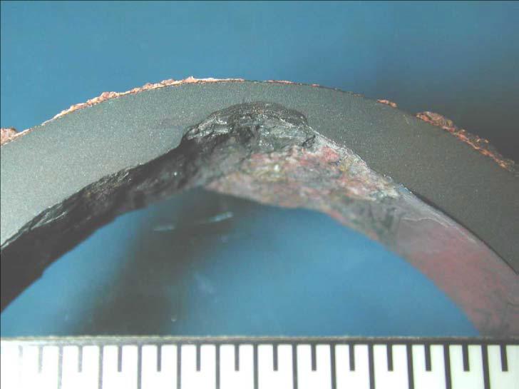 Corrosion caused by caustic soda