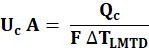 Formula for calculating the overall heat transfer coefficient of the exchanger