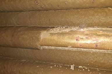 نمونه رسوب در لوله های هیتر آب شیرین کن