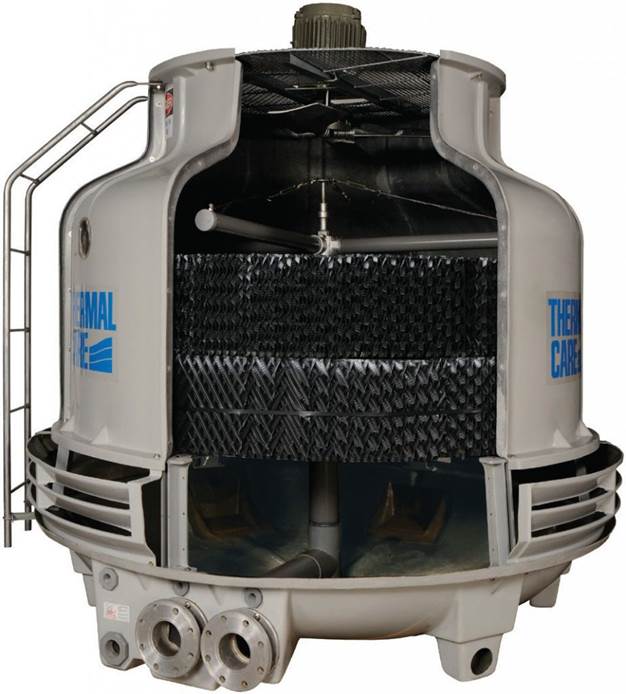 View inside the cooling tower View inside the cooling tower