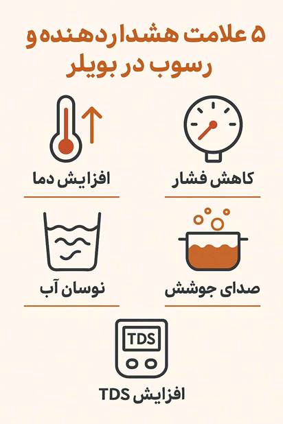 علائم هشدار دهنده و رسوب در دیگ بخار علائم هشدار دهنده و رسوب در دیگ بخار