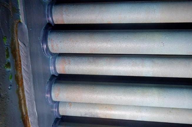 Desalination pipes after sediment removal