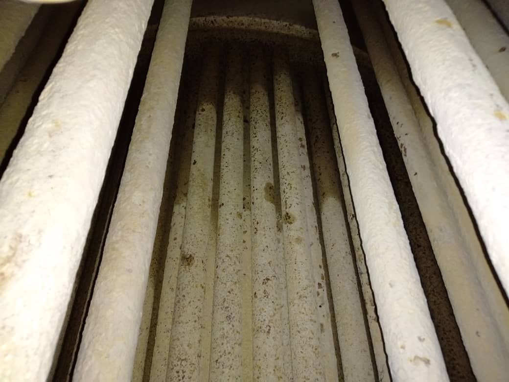 رسوبات اطراف لوله های بویلر fire tube رسوبات اطراف لوله های بویلر fire tube