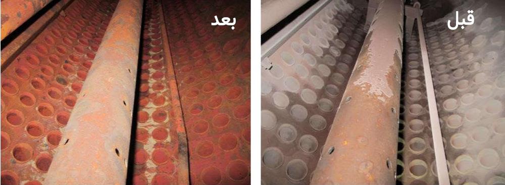 خوردگی در بویلر - قبل و بعد از رسوب برداری خوردگی در بویلر-قبل و بعد از رسوب برداری