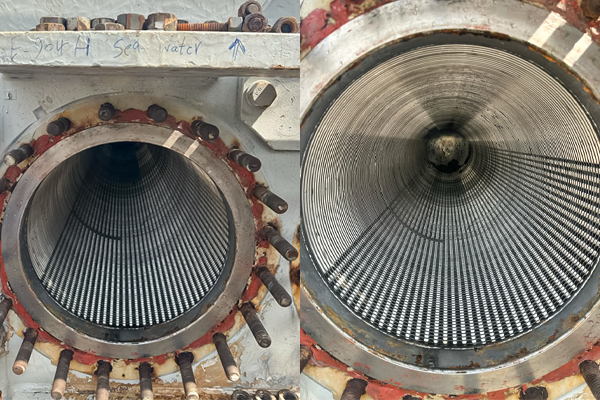 مبدل حرارتی صفحه ای بعد از رسوب برداری و شستشوی شیمیایی