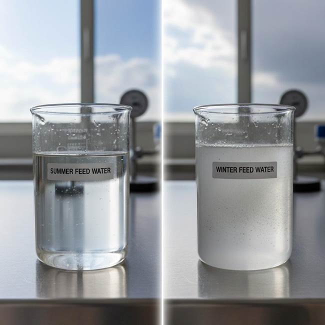 تغییر کیفیت آب خوراک آب شیرین کن نیروگاه در فصول مختلف سال