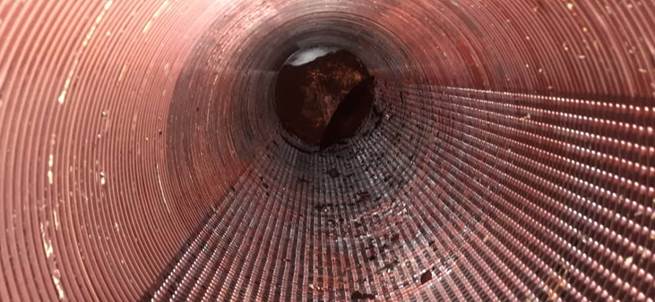 مبدل حرارتی رسوب گرفته در سیستم های خنک کننده مبدل حرارتی رسوب گرفته در سیستم های خنک کننده