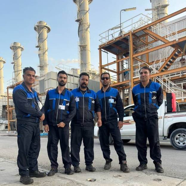 A team of water specialists at the gas refinery